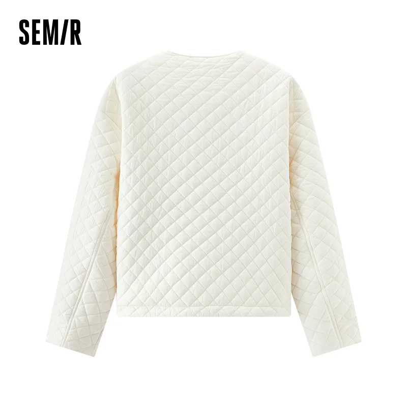 Semir معاطف النساء مبطن محكم الماس الطبقة الداخلية فضفاضة عادية 2025 الشتاء الرباط سترات قطنية خفيفة الوزن للمرأة