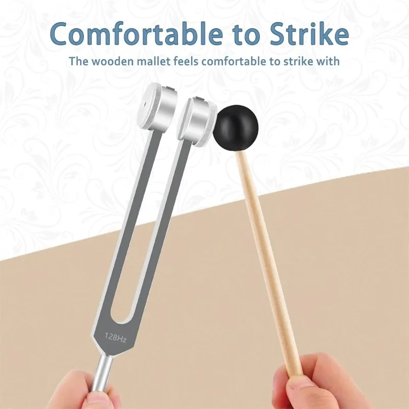 Miwayer 128Hz Tuning Fork: For DNA Repair, Nervous System Healing & Testing – Supports Holistic Health Care to Keep Body, Mind