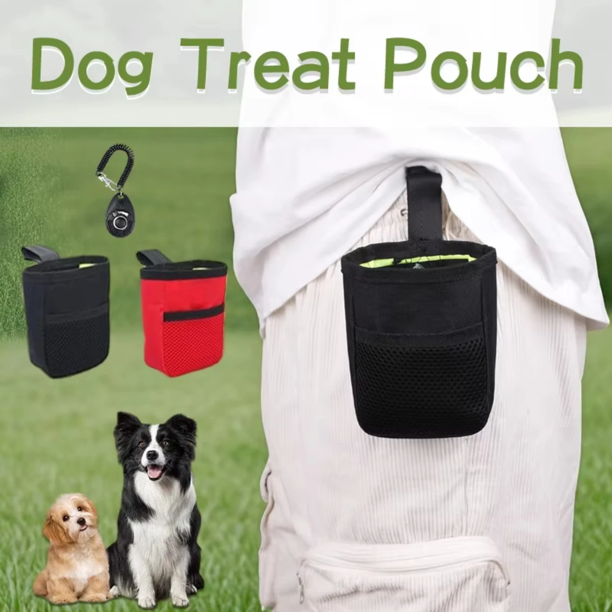 Multi-Functional Dog Walking Gear Bag Treat Pouch CompactPet Outdoor Training Bag Oxford Cloth Waterproof Durable Pet Waist Bag