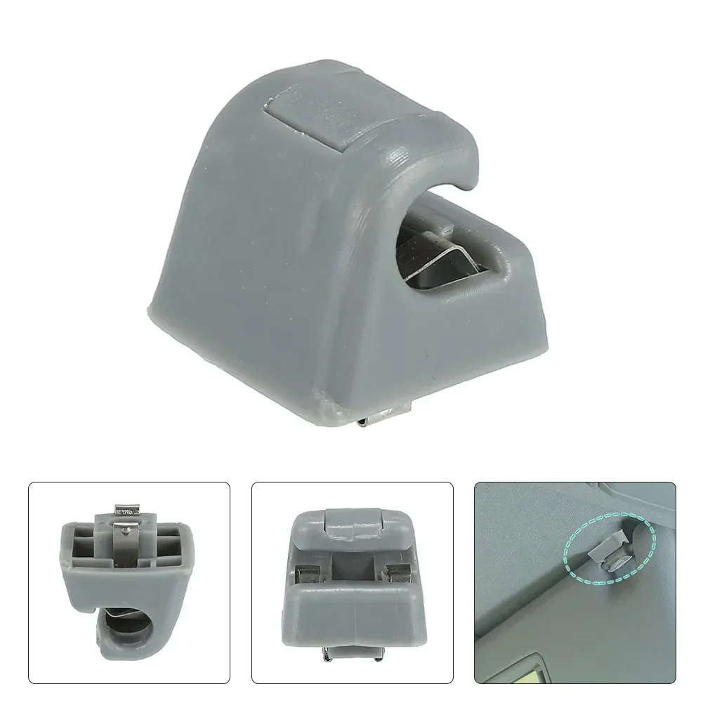 Findme 2x Gray Car Sun Visor Hook Clip Bracket 26-810-00-12-8412 For Mercedes-Benz 300TE 190D 190E 300D Sun Visor Clip NEW