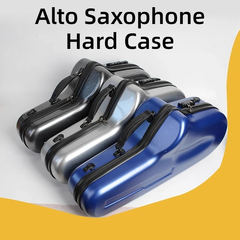 ABS Alto Saxophone Hard Case Stress-proof Shockproof Fleece-lined Portable Shoulders Saxophone Box Musical Instrument Accessory