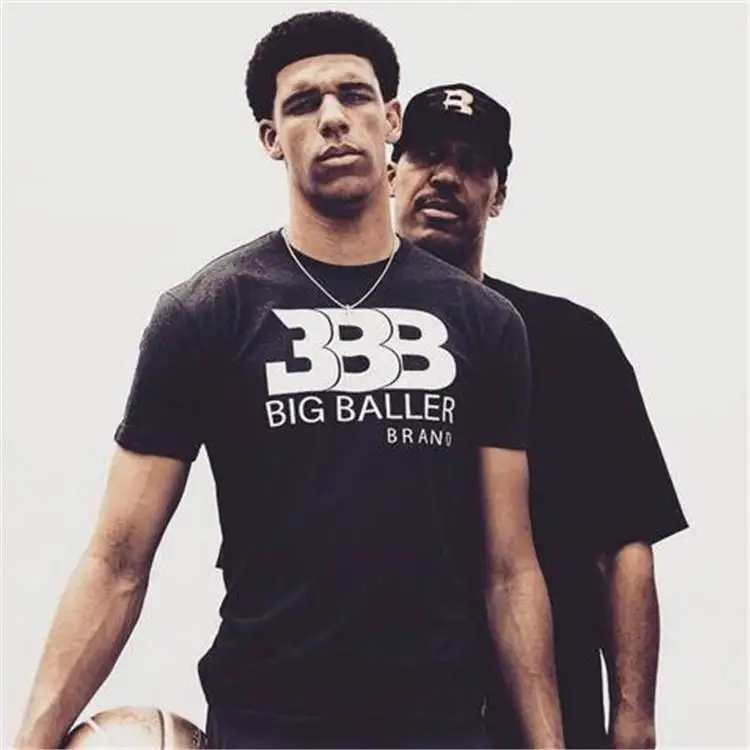 

Hot Selling Ball Brother Same T-Shirt Lonzo Ball Dad Lakers Jerseys Basketball Sports Cotton Short Sleeves Loose Clothes