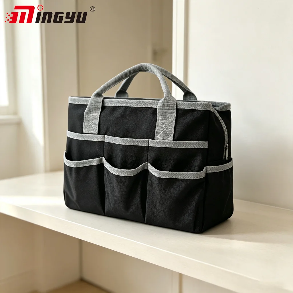 Portable Handheld Oxford Fabric Storage Tote Bag Multi Pocket Organizer Tool Sundries Storage Bag For Stationery Craft