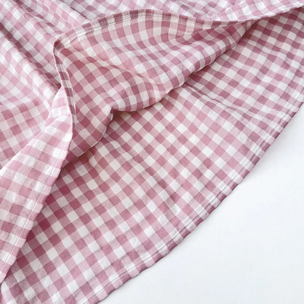 Casual Landschaft Stil Sommer Neue Spitze Revers Ärmelloses Plaid Kleid für Mädchen Süße Kleidung Koreanische Version – Detail 14