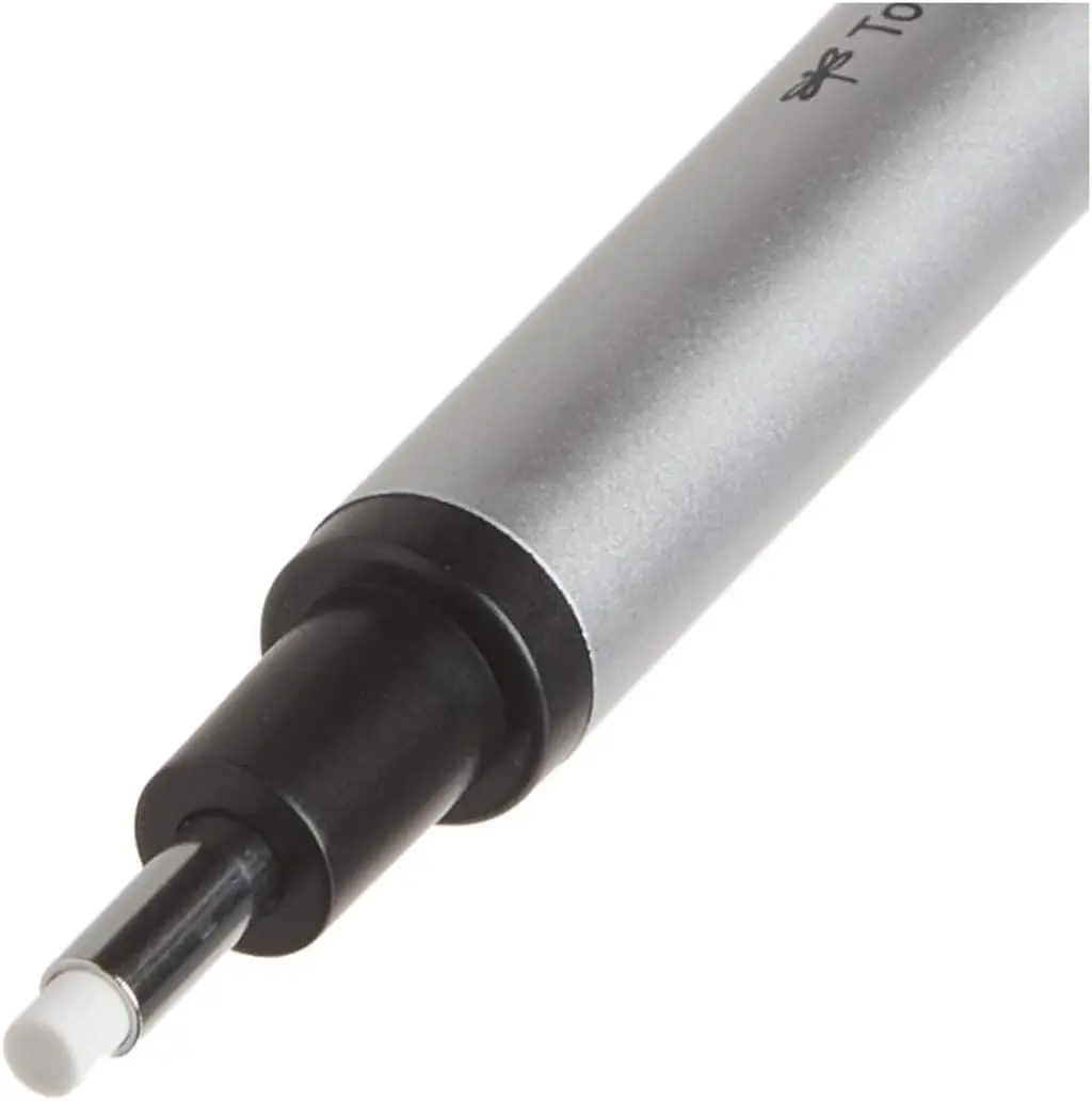 Precision Round Tip Eraser, 2.3mm Diameter, Refillable & Paper-Safe for Detailed Work