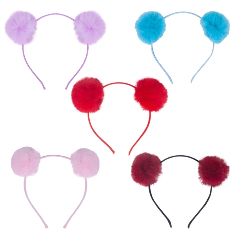 Cute Hairband with Colorful Pompoms Perfect for Parties Stage Performences Eye-catching Party Headband Birthday HeadWear