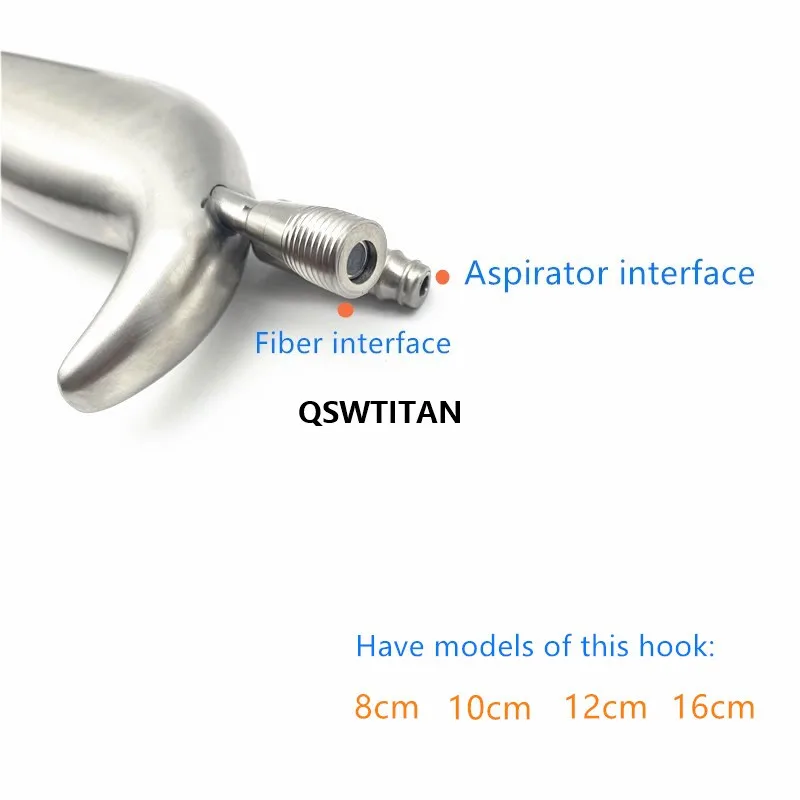 L-em forma de retrator do peito com guia de luz gancho nasal remoção do enrugamento gancho led fonte de luz instrumentos de cirurgia plástica