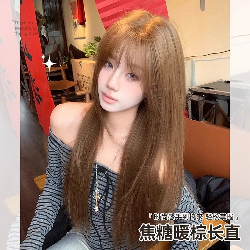 

Synthetic Wavy Long Wig Natural Looking Full Head Hairpiece for Women Party Fashion Cute Lolita Cosplay Girl Group Style