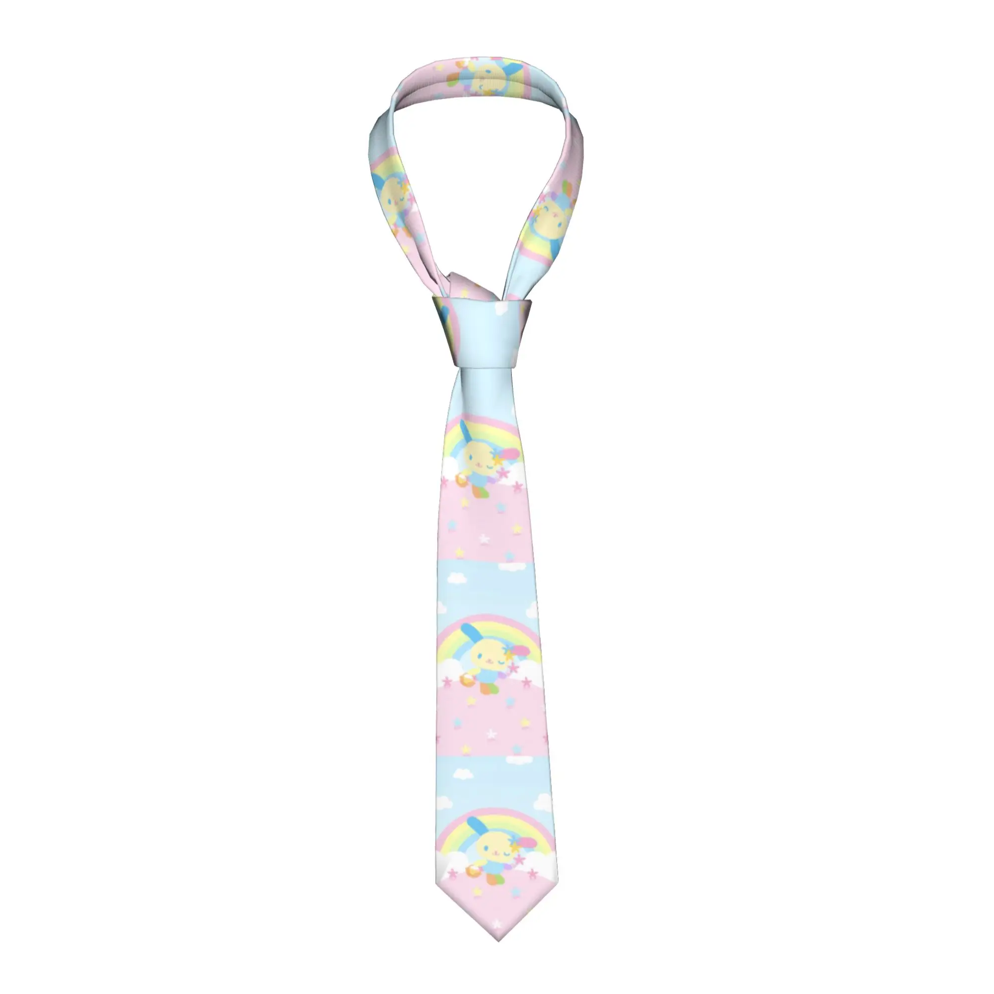 Neckties Usahanas Kawaii Cartoon Men Slim Polyester 8 cm Wide Neck Ties  for Men Suits Accessories Cravat Wedding Office