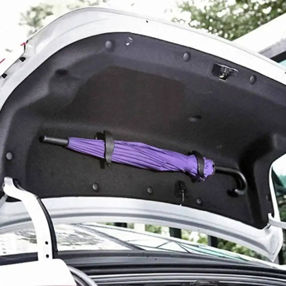 2PCS Car Seat Back Hook Multi-purpose Trunk Umbrella Holder Car Umbrella Fixing Bracket Car Seat Back Hook Car Interior Storage