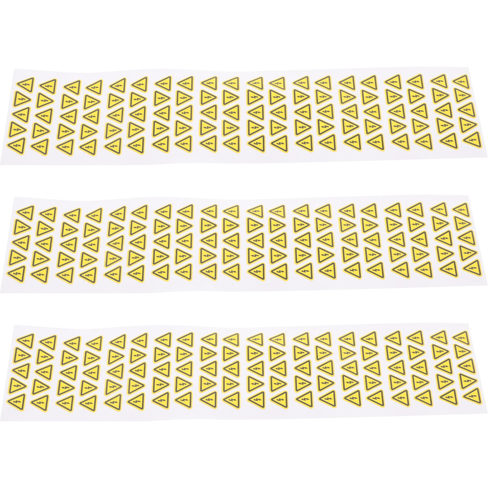 

3 Sheets Electric Hazard Warning Stickers Yellow Anti-Shock Decal for Power Outlets Safety Sign Application High Voltage Signs