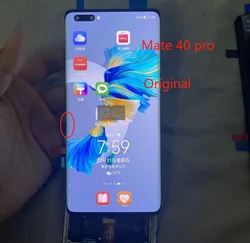 Original LCD For Huawei Mate 40 Pro LCD NOH-NX9 NOH-AN00 lcd Display Touch Screen Digitizer Assembly With small dot Defective