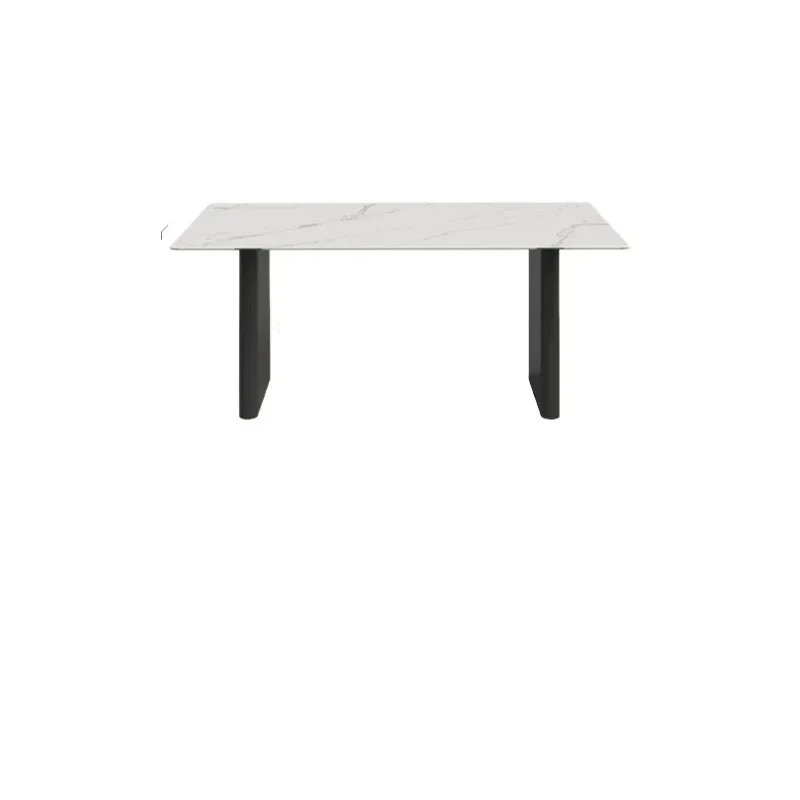 

French light luxury household dining table Modern simple rectangular table Anti-scratch and durable