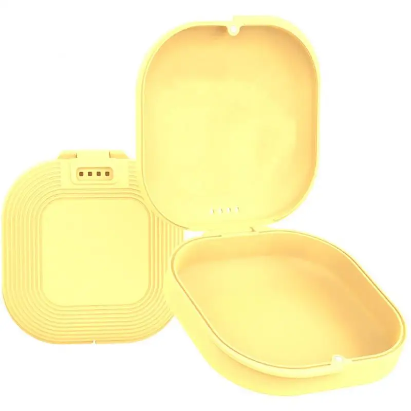 (.) Denture Tray Box Dental Braces Retainer Case Vent Holes Dental Denture Box ​False Teeth Protective Case