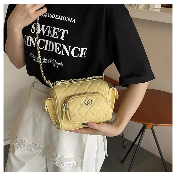 

Новинка 2023 года, сумка для фотоаппарата - кошелек на цепочке/подмышек/плече, богемная женская сумка через плечо, модный уличный стиль