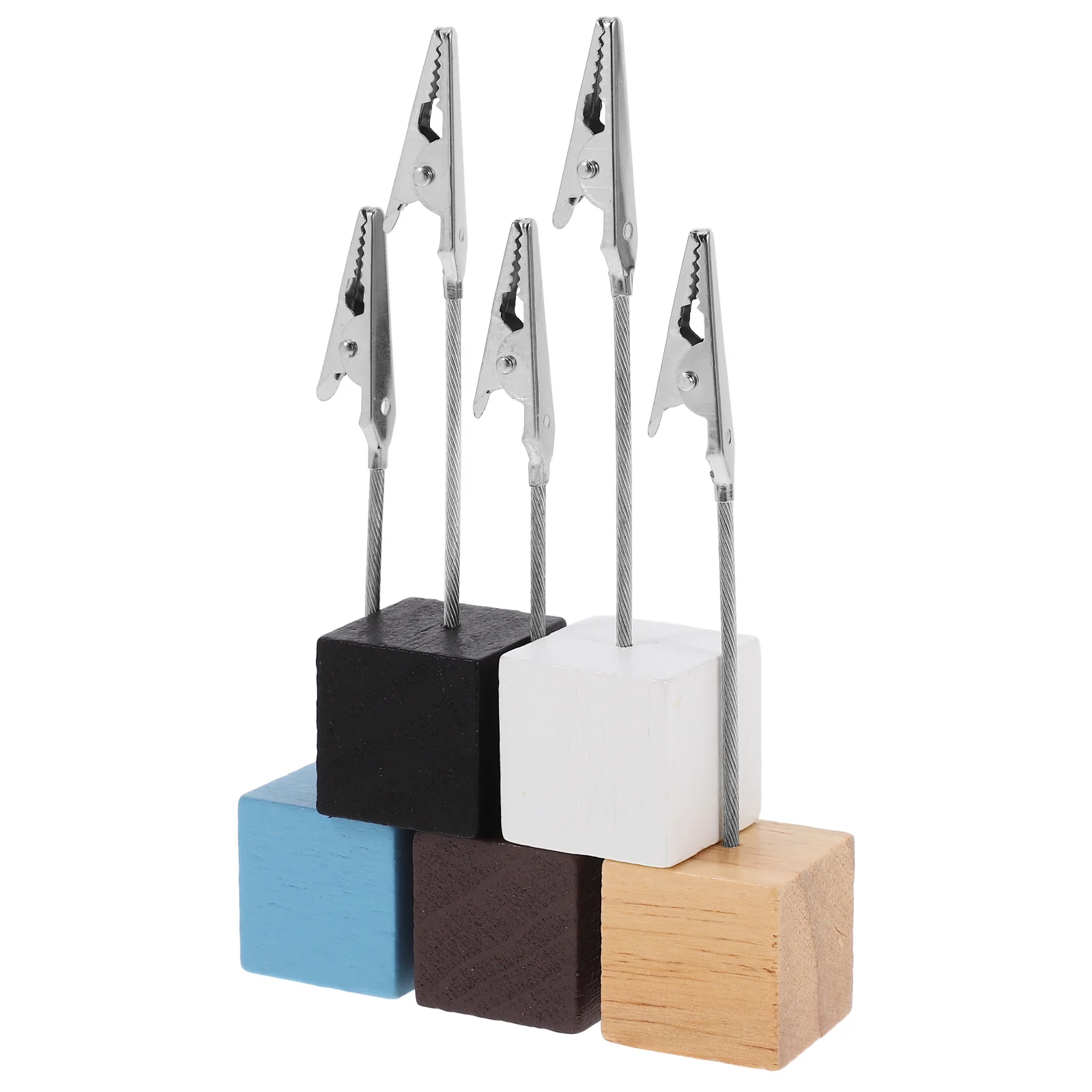 

5 Pcs Note Clip Photo Tag Clips Freestanding Memo Holder for Desk Ornaments Card