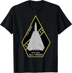 パッチジェット飛行機Tシャツ,F-14 tomcat VFA-103,ジョリーロボット,新品,限定