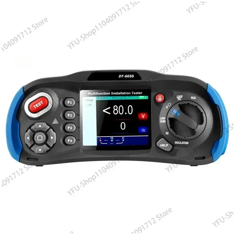 DT-6650 Multifunction Installation Tester WithLow OHM ,Continuity ,LOOP Resistance,RCD Testing Resistance Tester