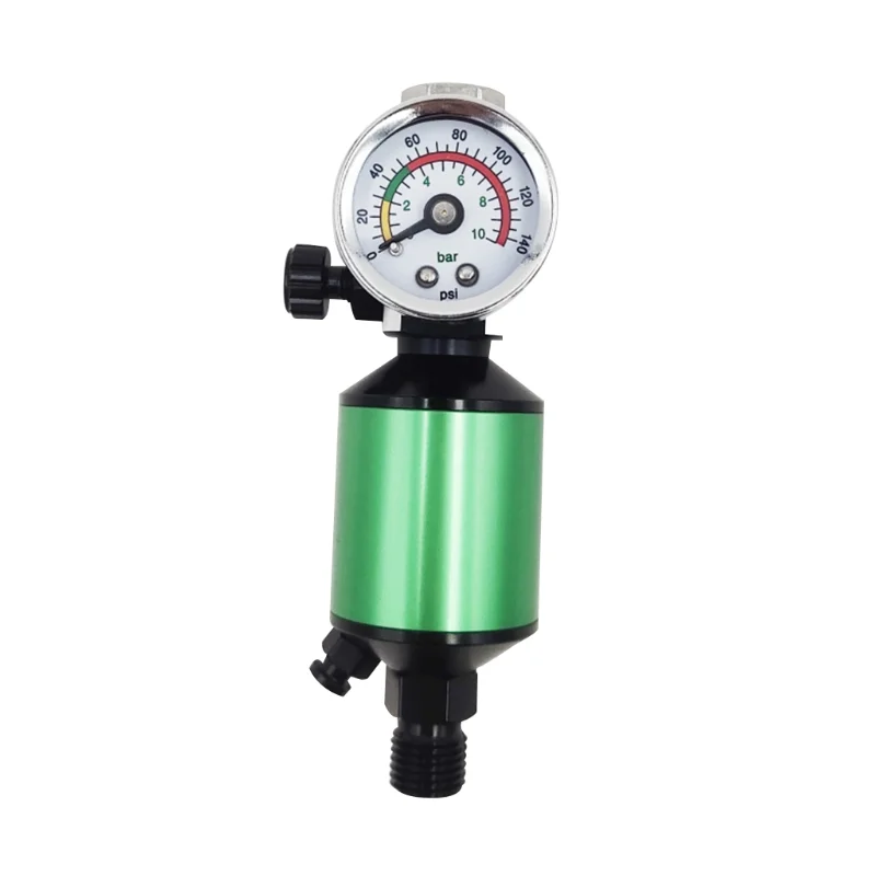 Air Regulator With Air Filter Spray Gun Air Regulator Gauge Air Spray In-Line Water Trap Filter Tools Paint Spray Gun Regulator