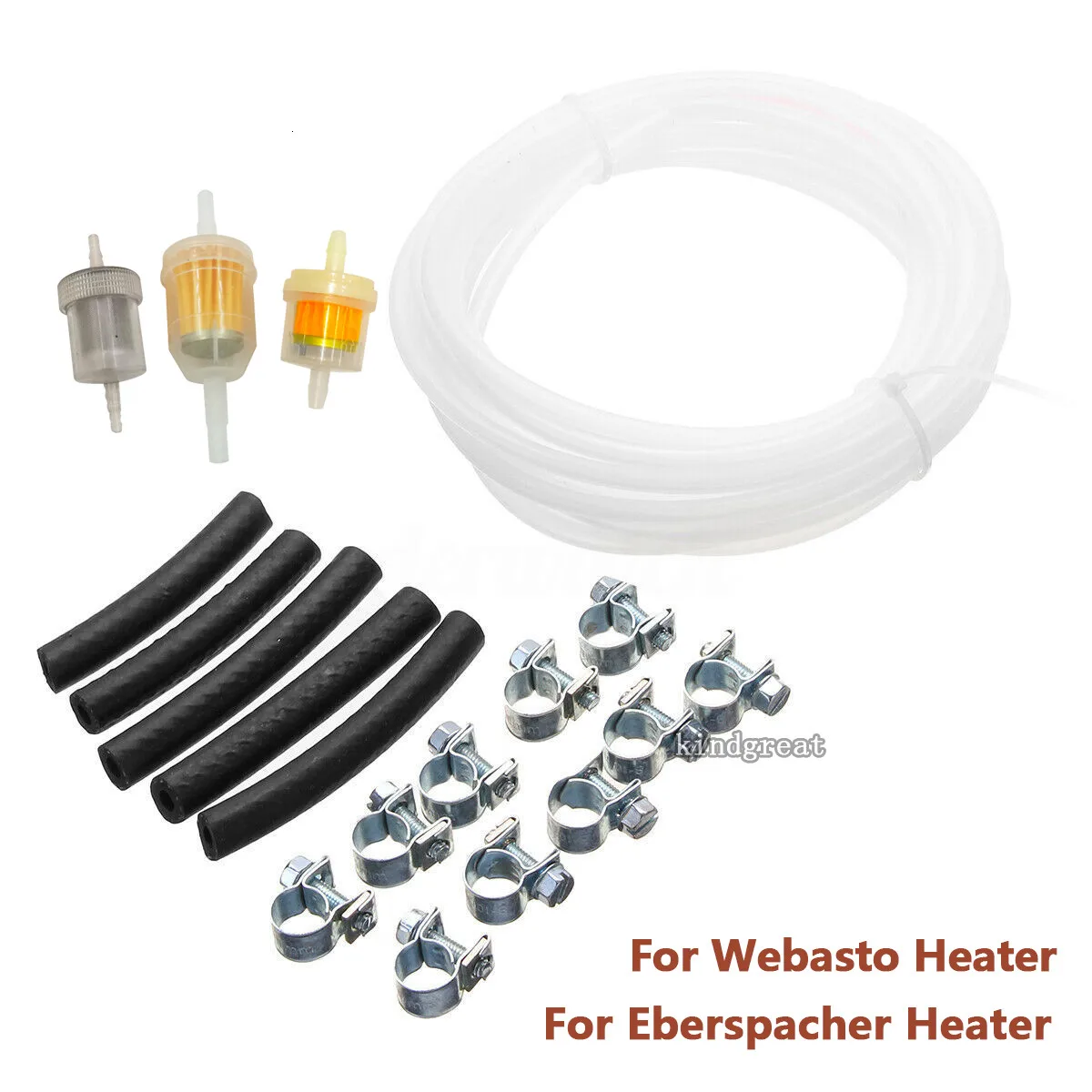 Car Truck Air Diesel Parking Heater Fuel Line + Fuel Filter + Connction Hose + Clip Kit For Webasto Eberspacher