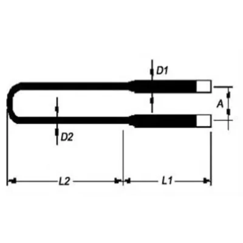 2026 1800C Silicon Moly denum MoSi2 Rod Electric Heating Elements for High Temperature Furnace Using