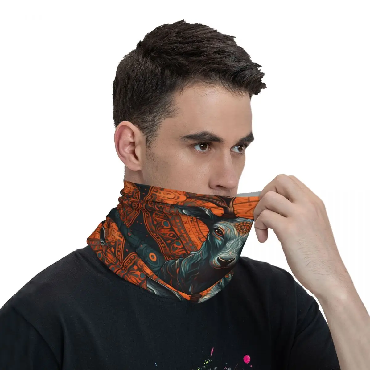Elk Deer (5) Scarf Neckerchief Neck Face Mask Polyester image 6