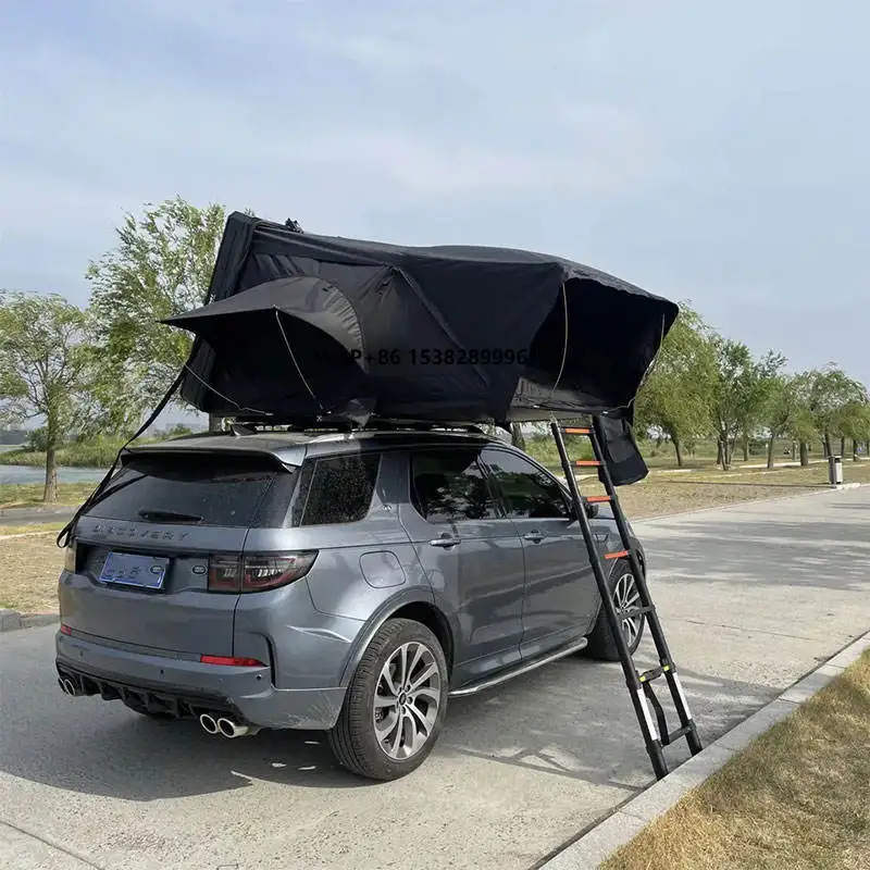 DrunkenXp 2.1*1.6m Premium Side Open Car Rooftop Tent 3-4 Person Aluminum Alloy Shell Camping Outdoor Roof Top Tent