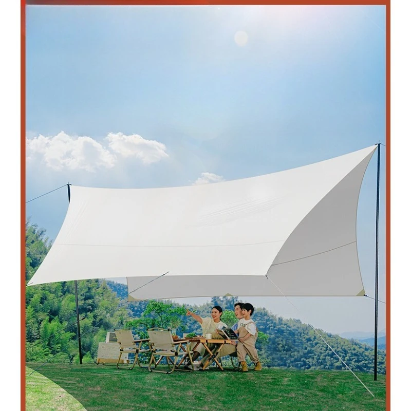 

Canopy tent outdoor portable camping camping equipment full set of thickened silver coating sun protection