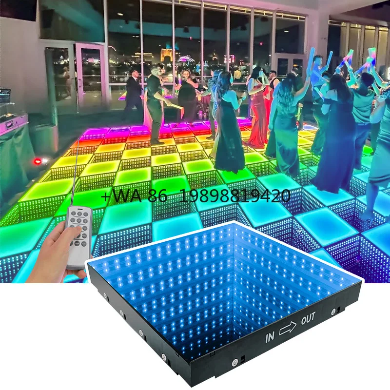 

3D LED-плитка для танцпола для свадеб, вечеринок и мероприятий, настраиваемая, водонепроницаемая, с интерактивной подсветкой