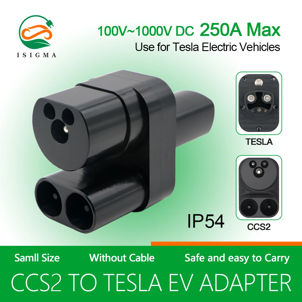 Adattatore da Isigma CCS2 a Telsa Fit NACS connettore per caricabatterie EV per auto per veicoli elettrici CCS2 per adattatore Tesla CCS2 Fit Tesla