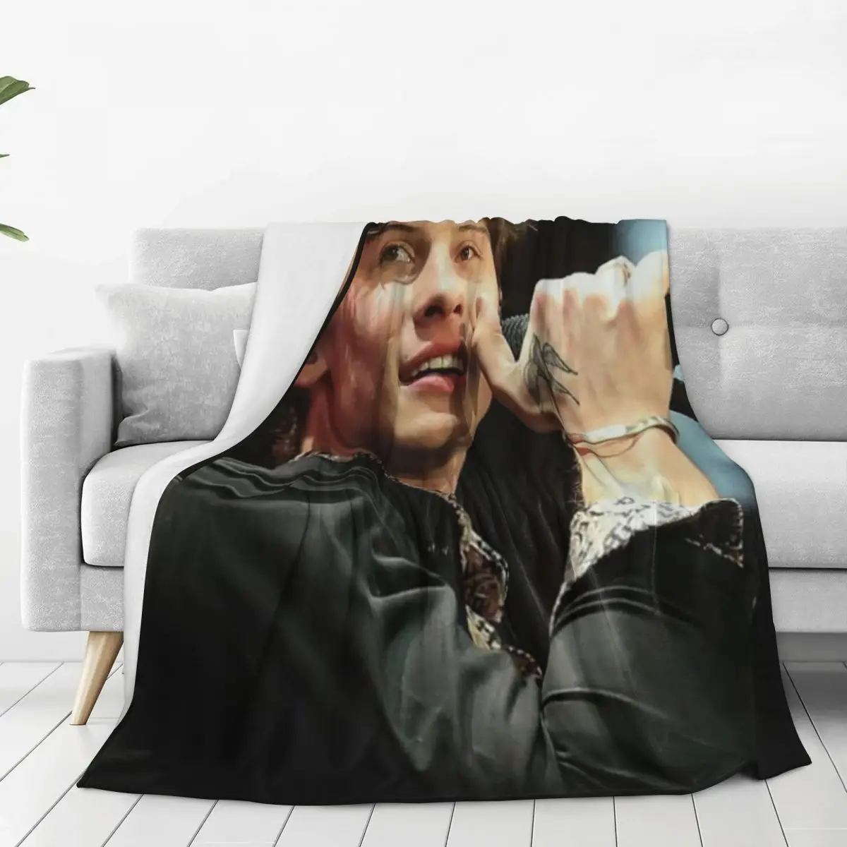 

S - Shawn Mendes Musician Blanket Fleece Sofa Throw Blanket Warm for Couch Bedding Office Throws Bedspread Quilt