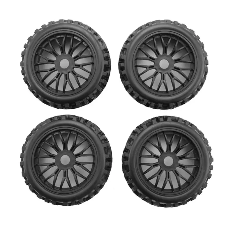 FBIL-8Pcs 118Mm 1/8 RC Off-Road Buggy Tires Wheel 17Mm Hex For ARRMA Traxxas Redcat Team Losi Kyosho VRX HPI WR8 HSP Hobao