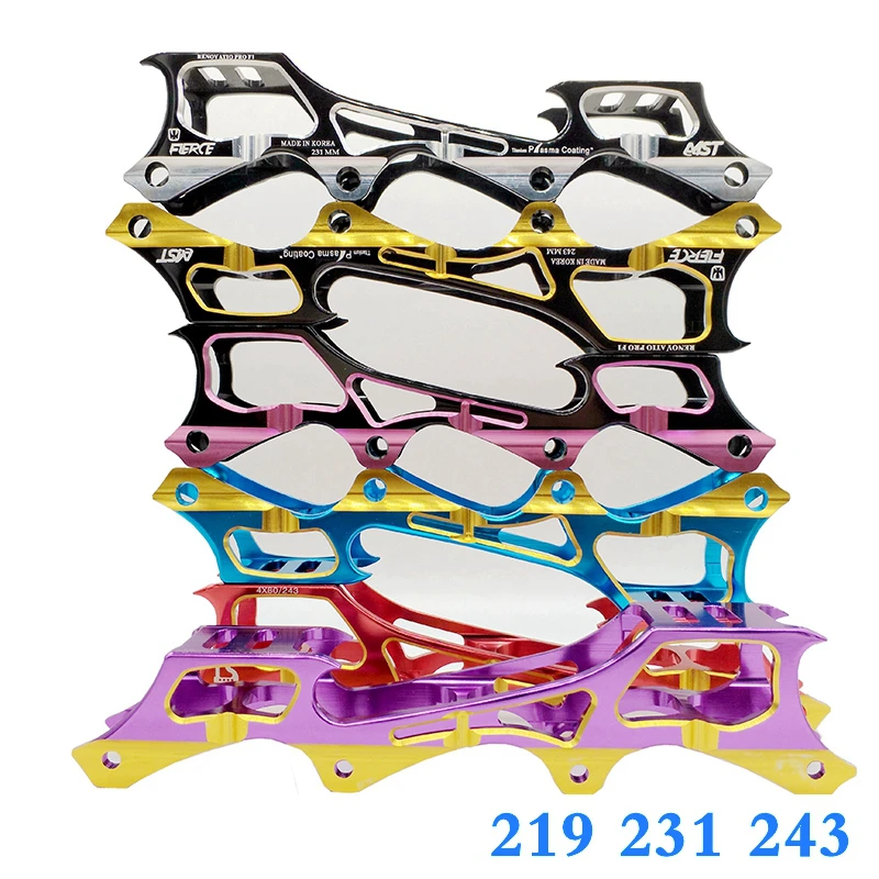 Inline skate frame rockered  219mm 231mm 243mm rocker frame