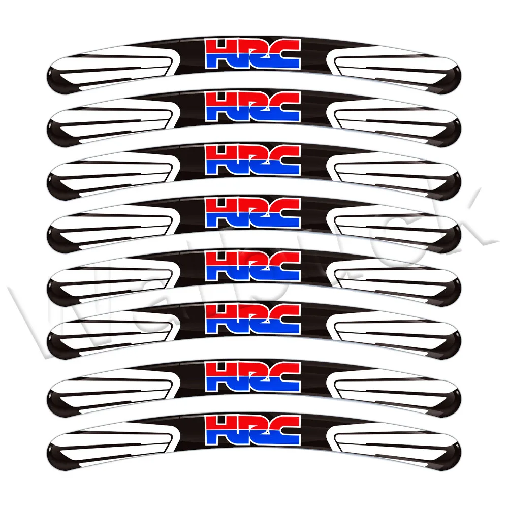 For HRC CBR250RR CBR400RR CBR600RR CBR1000RR 3D Motorcycle Wheel Sticker Rim Stripe Decal Accessories Waterproof