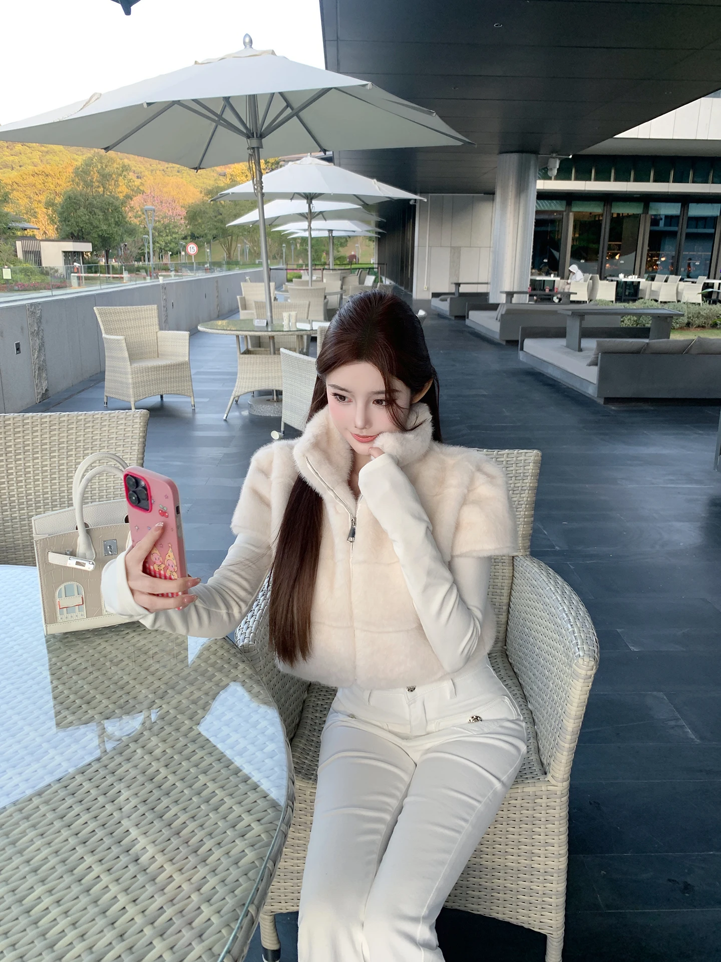 

Luna ort Sve Fur Coat Mink Fur ort Sle Stand Collar Eco Friendly Girls Winter Stand Fit Zipper Closure No Hat