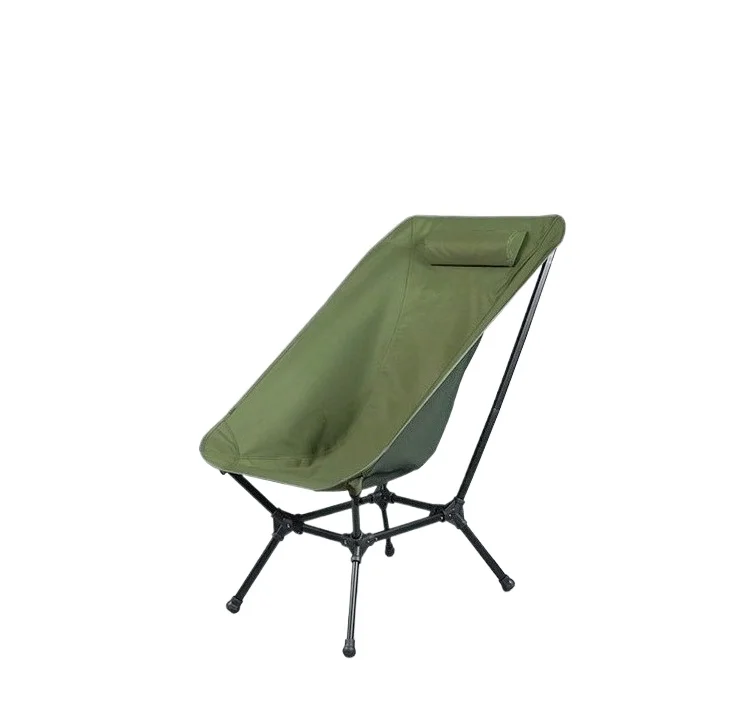 Outdoor camping high back moon chair portable quick-release aluminum alloy folding chair