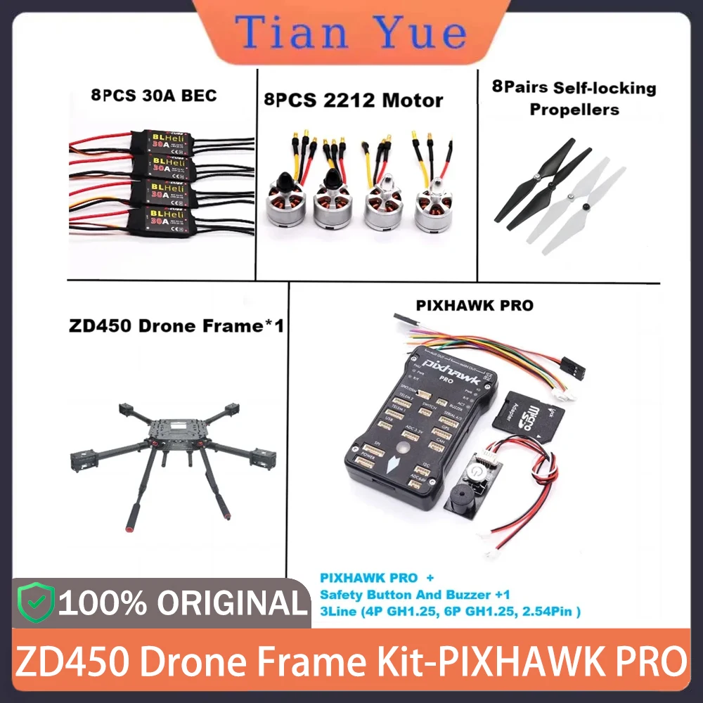 

Карбоновый квадрокоптер B-CUBE 450 — Pixhawk PRO Ardupilot M8N GPS 2212, двигатель BLHELI, 30 А, комплект телеметрии ESC