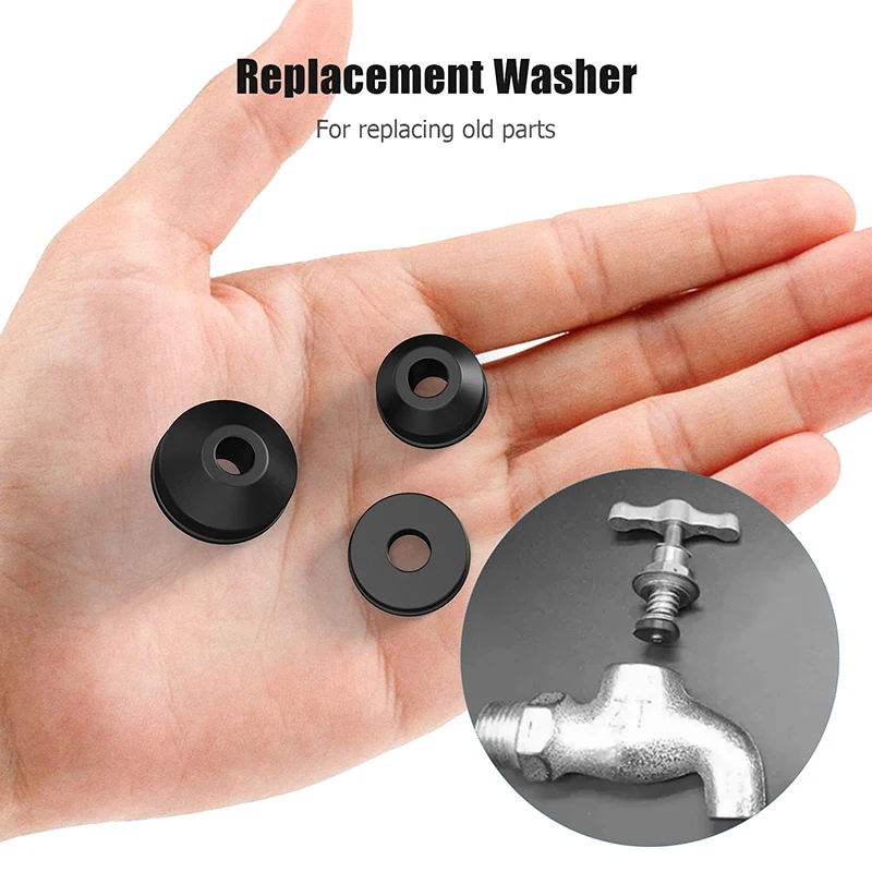 48PCS Plumbing Faucet Seal Washer O-ring Rubber Faucet Washer Assortment With Screws Flat Beveled For Repairing Faucet Leak