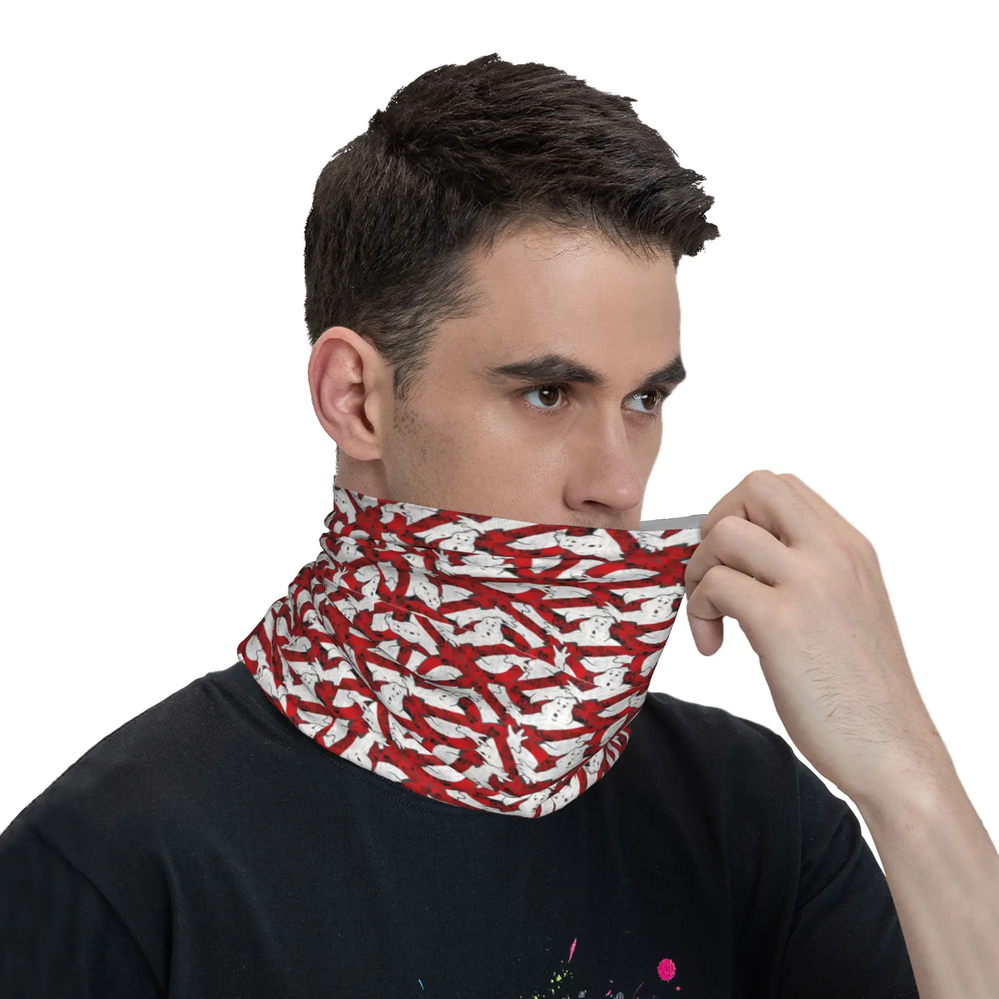 The GhostBusters logo pattern Bandana Neck Gaiter Printed Mask Scarf Multi-use Headwear Running For Men Women Adult Breathable