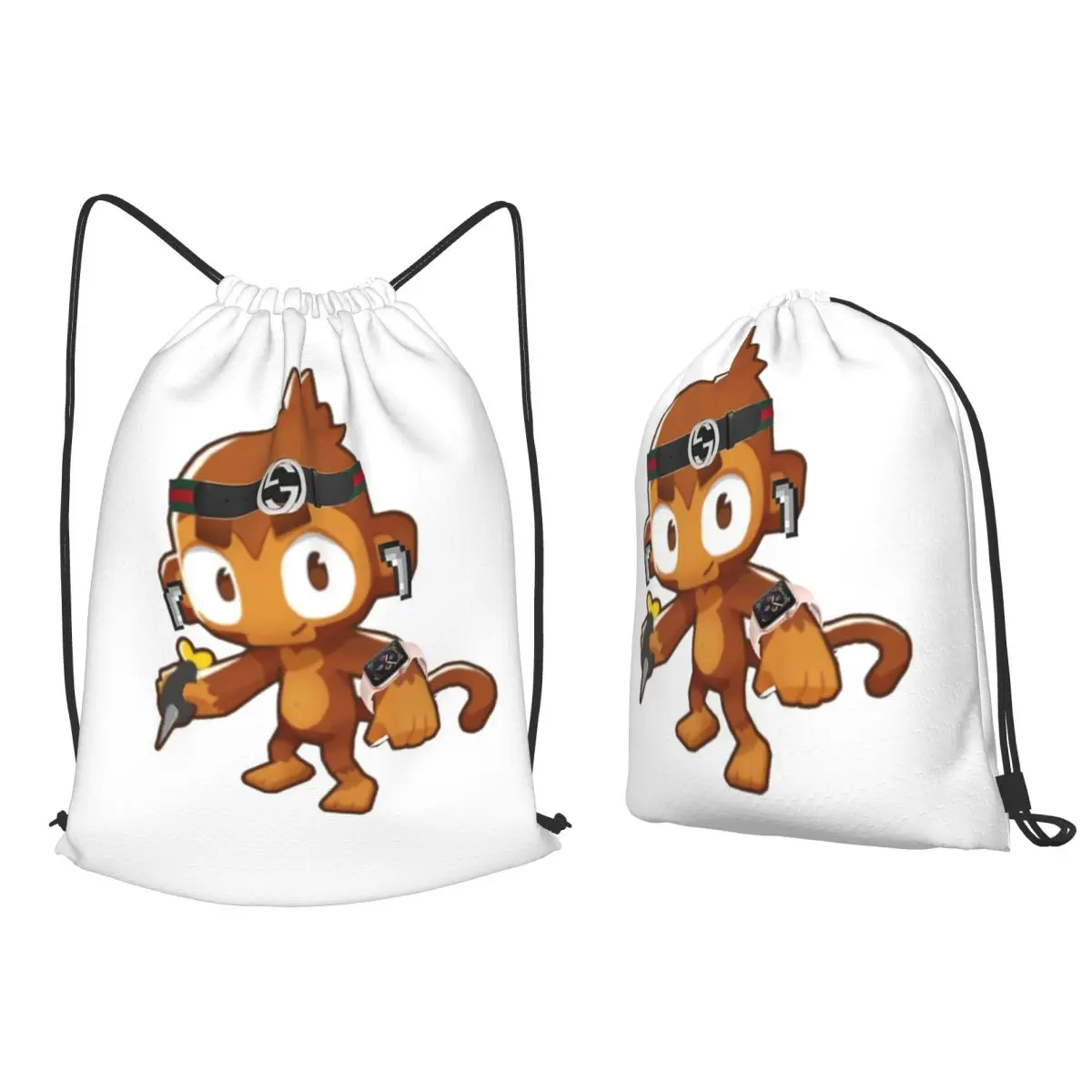 Monkey Bloons Td Backpacks Multi-function Drawstring Bags Sports Bag Book Bags for Man Woman School