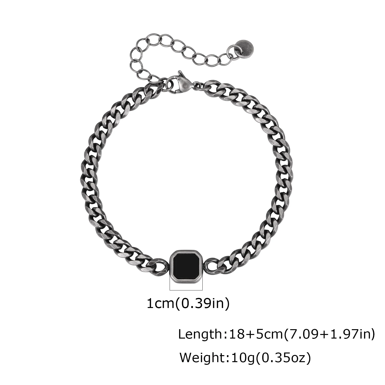 Trendiges Herrenarmband, kubanisches Kettenarmband aus Edelstahl, Schmuckgeschenk für Ehemann, BBF, Sohn