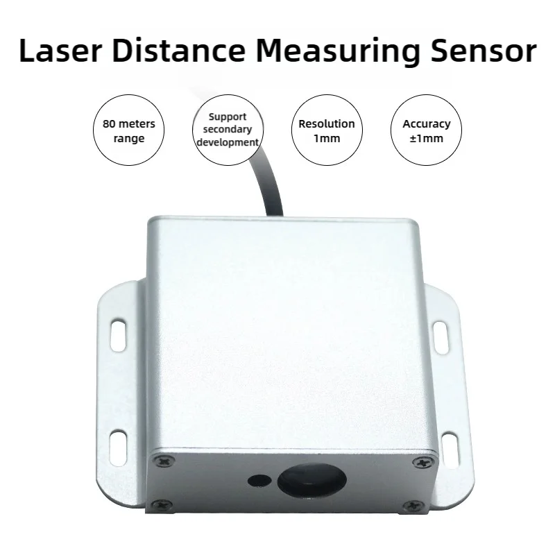 Sensor de distância a laser 4-20ma 0-10v módulo industrial de alta precisão 485/ttl deslocamento invólucro de banda infravermelha