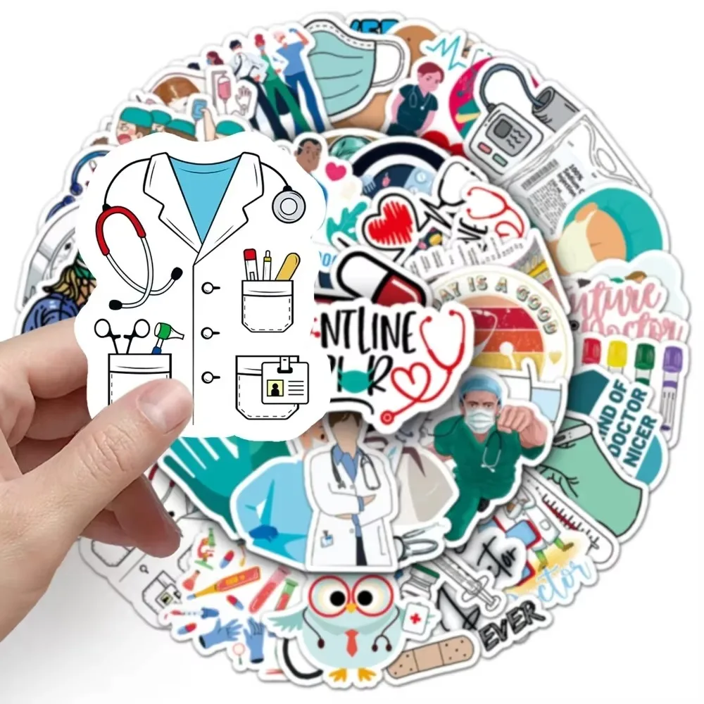 

50pcs New Model Doctor Nurse Graffiti Stickers International Nurses' Day Decals DIY Promotion Poster Phone Car Laptop Luggage