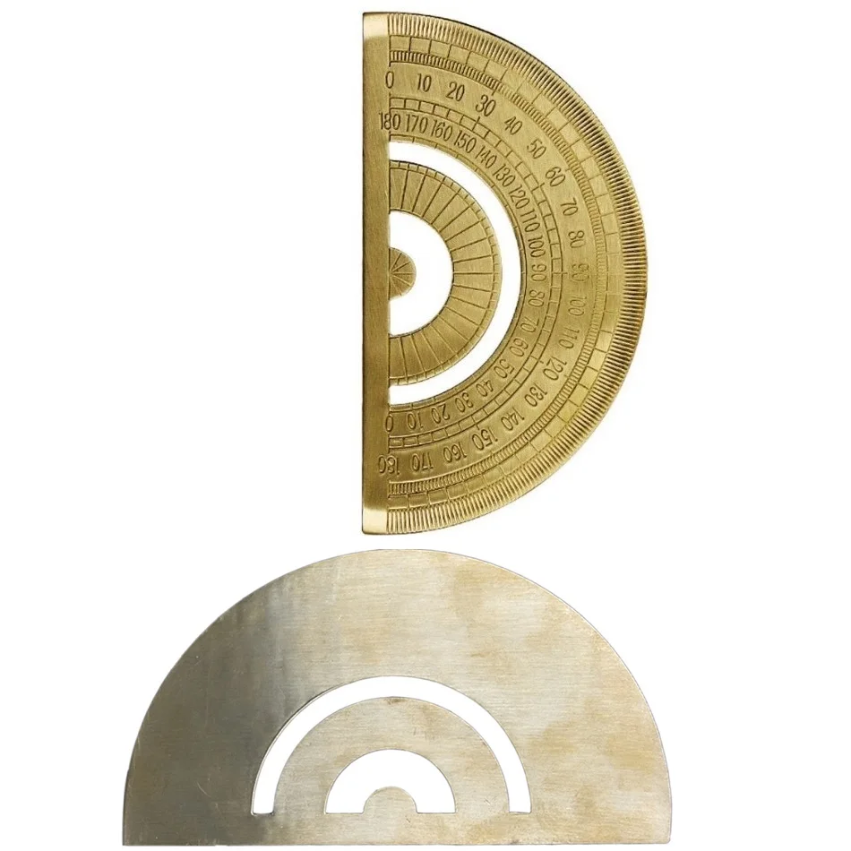 

0-180 Degree Metal Brass Copper Protractor Office School Supplies Measuring Drawing Tool School Educational Supplies For Math