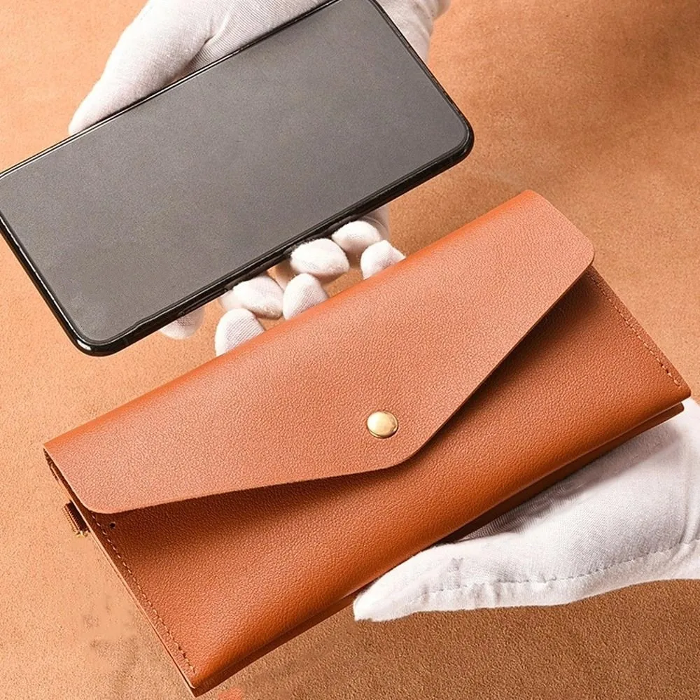 

Thin Birthday Gifts PU Leather Large Capacity Rectangle Card Holder Coin Purse Women Wallets Purse Wallets Card Holder