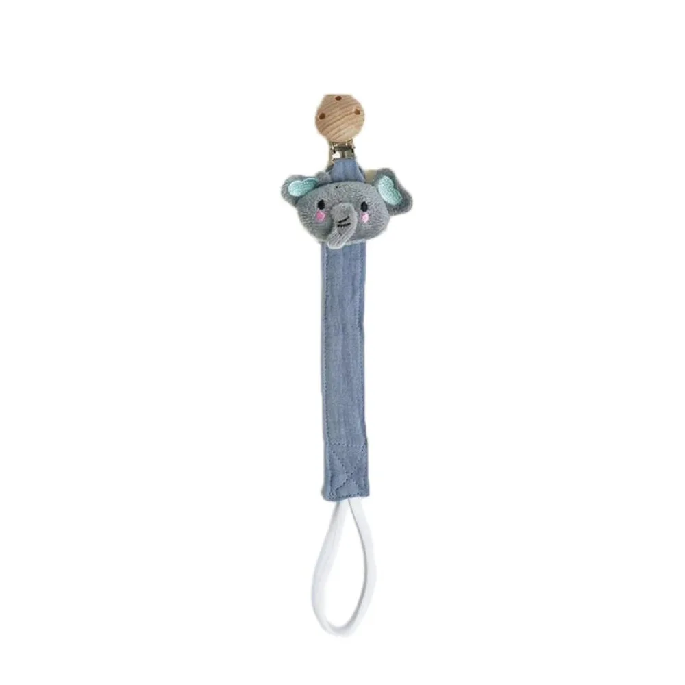 

Держатель для детской пустышки с мультяшными животными, цепочка-прорезыватель, ремешок с деревянными зажимами, игрушка-держатель для соски, защита от потери