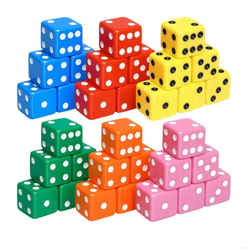Assorted Number Marker Set, Six Sides Acrylic Dices 36 Acrylic 19mm Counters Gathering Festival Party Board Card Game Props 69HD