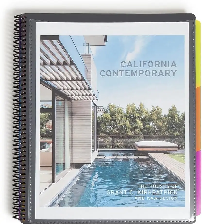 24 tasche Poly Projekt Organizer, 1/3-Cut Tab, Brief Größe, Grau mit Helle Farben