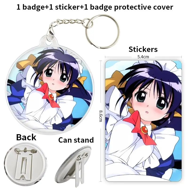 لعبة Mahoromatic Andou Mahoro شارة شخصية أنيمي بروش مرساة الأجهزة الطرفية دبوس CreativeFashion علامة الصدر هدية عيد الميلاد