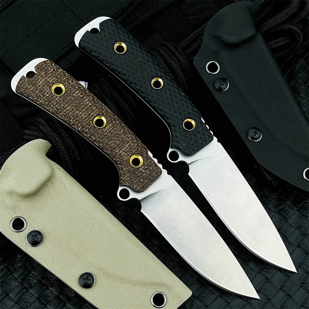 

Outdoor Camping Fixed Blade Knife with Sheath 8Cr13MoV Steel Blade Fishing Knife Micarta Handle Hiking Knife Everyday Gift